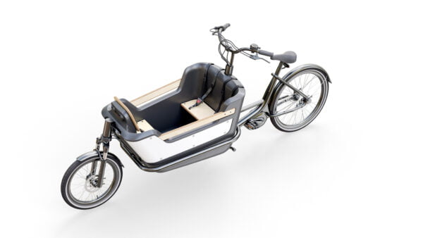 Bakfiets 2 wieler Pendel zwart-wit