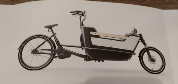 Bakfiets 2 wieler Pendel zwart-wit - Afbeelding 3